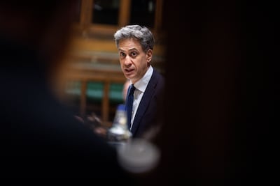 Britain's Foreign Secretary Ed Miliband was the man in the frame.