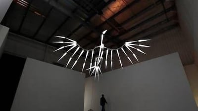 Adel Abidin Abdin's Al Warqaa is part of his exhibition Symposium at Lawrie Shabibi Gallery. Jeffrey E Biteng / The National