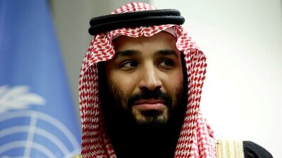 Saudi Arabia's Crown Prince Mohammed bin Salman during a meeting with UN Secretary-General Antonio Guterres at the United Nations in New York. Reuters