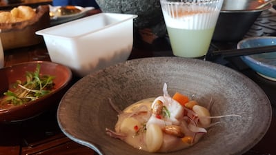 Ceviche prepared by The National's Tahira Yaqoob