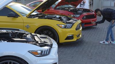 The 750hp Shelby Super Snake (in yellow). Khushnum Bhandari / The National