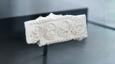 Frieze from a Christian monastery discovered in Abu Dhabi.