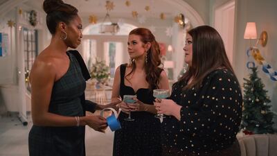 From left: Heather Headley as Helen Decatur, JoAnna Garcia Swisher as Maddie Townsend and Brooke Elliott as Dana Sue Sullivan in Sweet Magnolias. Photo: Netflix