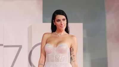 Italian basketball player Valentina Vignali in a Pronovias gown. Getty Images