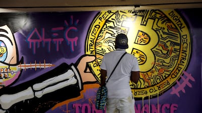 A Bitcoin artwork in Miami, Florida. Bitcoin is by far the most censorship-resistant of all blockchains. AFP