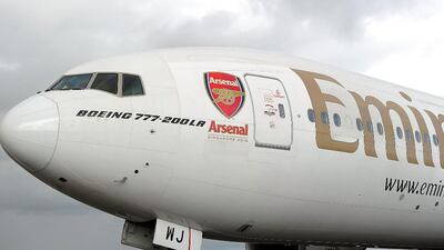 Arsenal were flying on a Boeing 777-200LR. Stuart MacFarlane / Arsenal FC via Getty Images