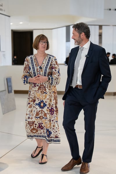 During a visit to Abu Dhabi, Lori Bettison-Varga toured the museum and discussed work on future collaborations. Photo: Natural History Museum Abu Dhabi