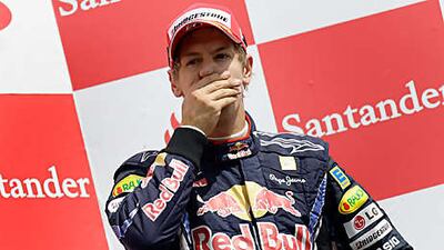 Sebastian Vettel got bogged down during the first five to ten metres of the race.