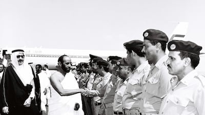 Sheikh Zayed in Saudi Arabia for the Hajj pilgrimage on October 27, 1979. Courtesy Aletihad