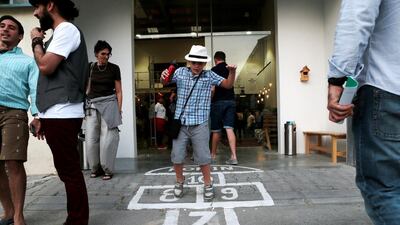 A view of Al Quoz Arts Festival at Alserkal Avenue in Dubai last year. Christopher Pike / The National