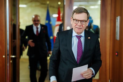 German Foreign Minister Johann Wadephul (R) has said He said the strait of Hormuz would have to be opened. EPA