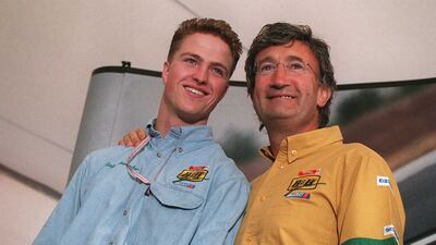 Former team owner Eddie Jordan with Ralf Schumacher. PA