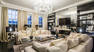 The spacious living room.