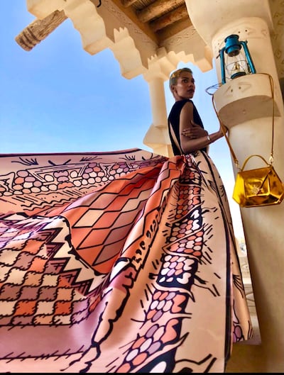 The ArAm collection is inspired by the gardens of the Alhambra. Photo: AlUla Creates / British Fashion Council