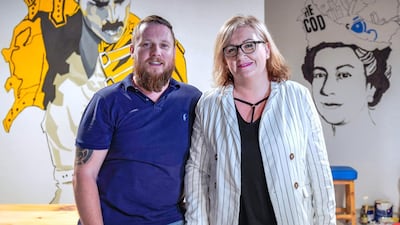 Declan and Heidi Sheridan, owners of The Codfather restaurant, are aiming to serve up the best fish and chips in the country. Victor Besa/The National