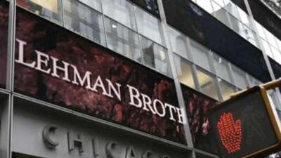 The headquarters of the Lehman Brothers investment bank on Sixth Avenue, New York