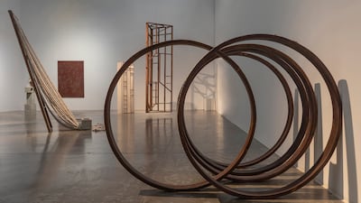 Emirati artist Afra Al Dhaheri's exhibition Give Your Weight to the Ground is running until January 5 at Green Art Gallery in Alserkal Avenue. All photos: Seeing Things