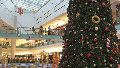 The spirit of Christmas is reflected in Abu Dhabi Mall. Mona Al Marzooqi/ The National