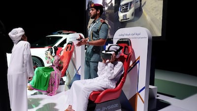 Youngsters check out a policeman’s lot via virtual reality at the We Are All Police initiative launch. Delores Johnson / The National