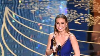 Actress Brie Larson accepts the Best Actress award for Room during the 88th Annual Academy Awards at the Dolby Theatre in Hollywood, California. Kevin Winter / Getty Images / AFP