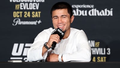 Ramazan Temirov speaks to the media.