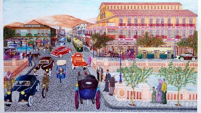 Khaldoun Chichakli, bridge and hotel Victoria in past time, Courtesy of Green Art Gallery