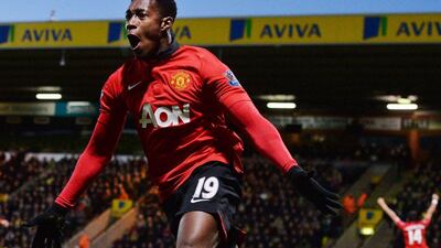 Centre forward: Danny Welbeck (Manchester United) – The newly-prolific Danny Welbeck came off the bench at Carrow Road to change the game. AFP PHOTO / BEN STANSALL