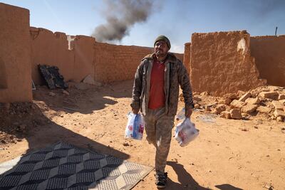 Residents were happy to be leaving Rukban camp, where many had been living for more than a decade. Matt Kynaston for The National.