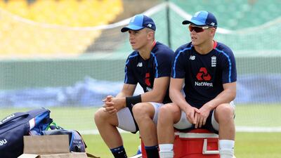 England cricketers Tom Curran, left, and brother Sam, both hope to play in the IPL this year. AFP