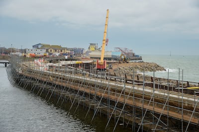 Sea defences in the Southsea area of Portsmouth, England. Getty