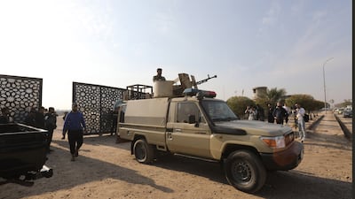 The PMF said their forces had been hit by an explosion 'whose nature was unknown, resulting in a number of martyrs and the injury of others'. EPA