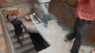 West Bengali labourers work on a construction site in Perumbavoor, Kerala. Ronny Sen for The National