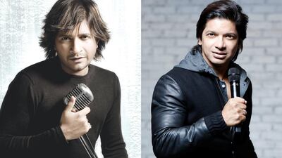 Bollywood singers KK, left, and Shaan. Courtesy of Icons in Concert