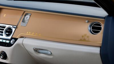 Camels and palm trees feature on the interior. Courtesy: Abu Dhabi Motors