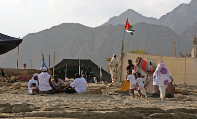 Families camping near Dibba Beach, in Fujairah. Randi Sokoloff / The National