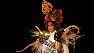 August 18, 2011: An Indian model displays designer Little Shilpa's creations during the Lakme Fashion Week in Mumbai. AP Photo/Rajanish Kakade