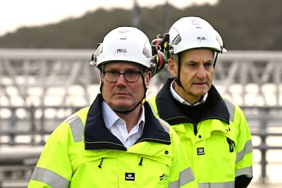 Prime Ministers Keir Starmer of Britain and Jonas Gahr Store of Norway toured a Northern Lights transport and storage plant during recent talks. PA