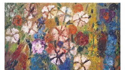 Witness Veil, 2012, by Hunt Slonem, for Summer Highlights exhibition. Courtesy Cuadro Gallery