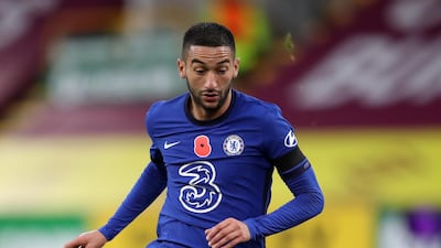 Hakim Ziyech at Turf Moor in October. Getty
