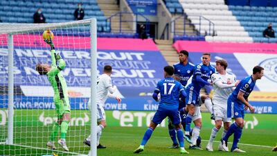 LEICESTER CITY RATINGS: Kasper Schmeichel - 8: Excellent first-half saves from Harrison and Raphinha – as well as an unbelievable stop from a Bamford header that would have been disallowed for offside had it gone in. No chance with Leeds goals. AFP