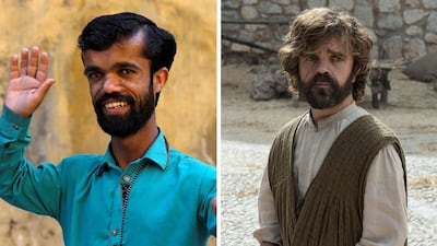 Rozi Khan (left), 26, a waiter and a lookalike of Hollywood's actor Peter Dinklage (right), who plays a character of Tyrion Lannister in the HBO series 'Game of Thrones'. Reuters / Courtesy HBO