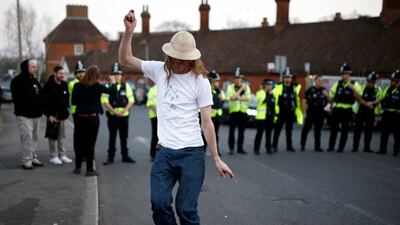 A fan pays respects. REUTERS