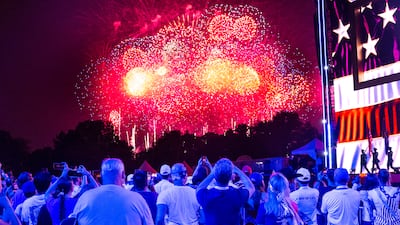 Part of the firework display in Washington. EPA