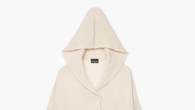 Embody effortless minimalism with a solid, neutral-toned hoodie. Price on request, The Kooples. Courtesy of The Kooples