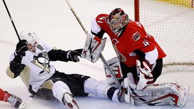 The Pittsburgh Penguins, in white, have been in form throughout their play-off series against the Ottawa Senators. Patrick Doyle / AP Photo