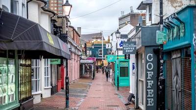 Near-deserted streets in the city of Brighton in England. UK inflation rose in January when tightened restrictions were in place across the UK. Getty Images