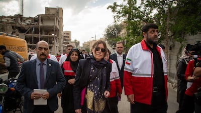The president of the International Committee of the Red Cross, Mirjana Spoljaric, on a visit to Tehran. ICRC