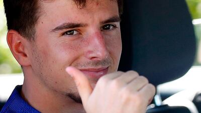 Chelsea's English midfielder Mason Mount leaves training on Wednesday. AFP