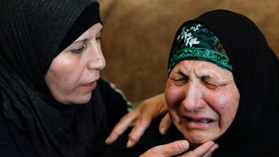 Mourners attend the funeral of Palestinian-American Omar As'ad, who was found dead after being detained and handcuffed during an Israeli raid in Jiljilya village, in the Israeli-occupied West Bank. Reuters