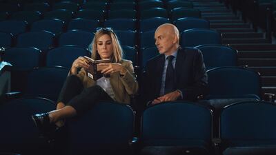 Sandra Bullock as Jane Bodine and Billy Bob Thornton as Pat Candy in Our Brand Is Crisis. Courtesy Warner Bros Pictures